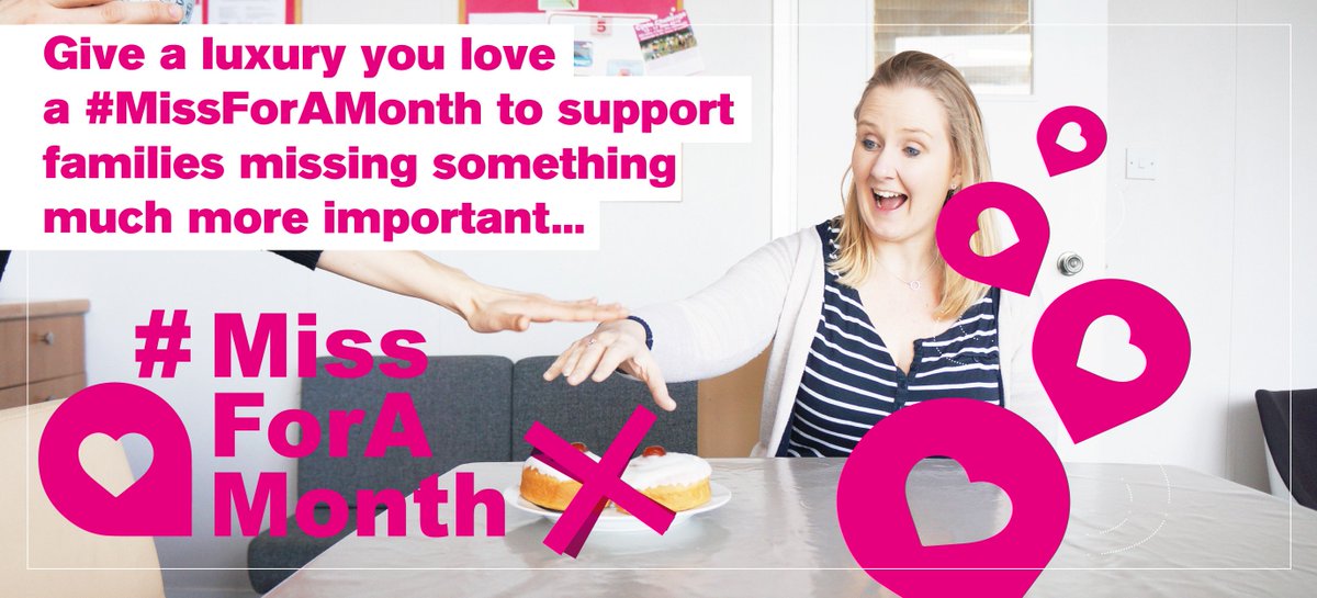 missingpeople's tweet photo. Give up something you love for a month to raise money for the families with a missing loved one #MissForAMonth https://t.co/deKmXdmKEk