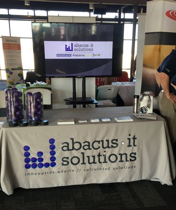 BMSScpas's tweet photo. Look for our friends Abacus IT Solutions at #ALCyber2016 ! @techbirmingham #keepITlocal #cybersecurity https://t.co/d5iK7o75K3