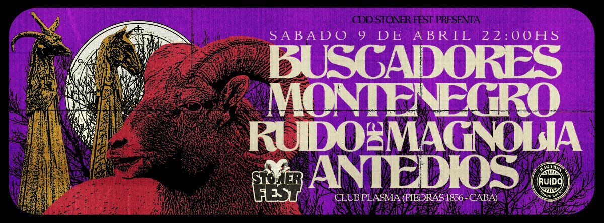 LBDMP's tweet image. Este sabado a partir de las 22 en @clubplasma1  CDD STONERFEST
LBDMP / MONTENEGRO / @RUIDOdeMAGNOLIA / ANTEDIOS