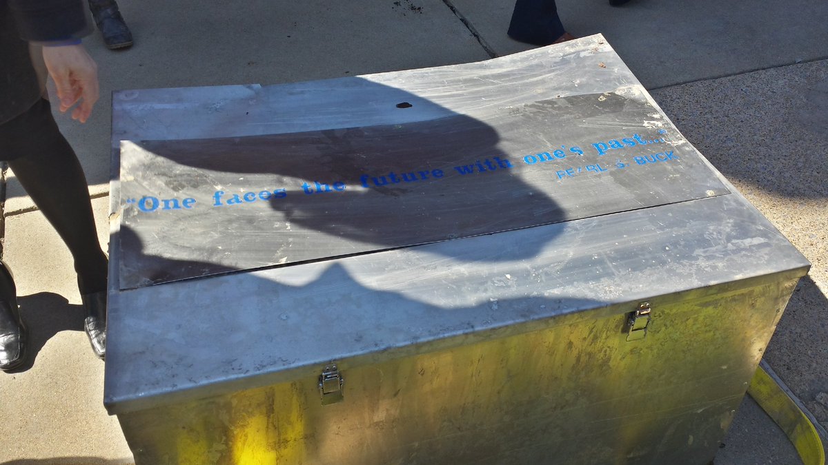 The time capsule is out #125YearsGraduatingWomen #WVU q