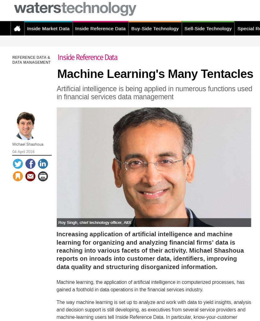 getAltX's tweet photo. Machine Learning's Many Tentacles. AltX CTO Roy Singh weighs in #waterstech @MichaelShashoua https://t.co/QNY5GXUjOO https://t.co/sTqeuD8NQq
