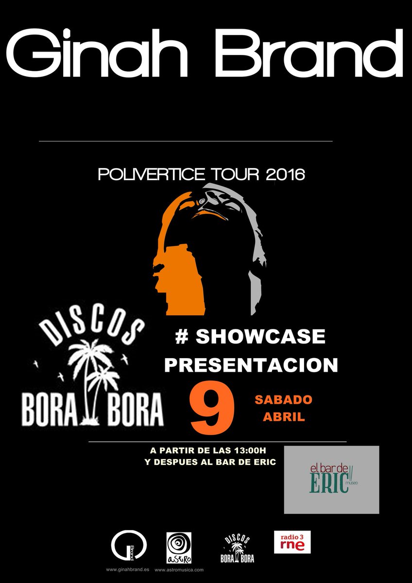 GinahBrand's tweet photo. @DiscosBoraBora @astromusica @GinahBrand sábado 9 abril a las 13:00h https://t.co/RSpVVBa7M9
