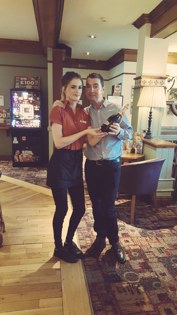 xJadeConnelly's tweet photo. Before and after winning a bottle from our raffle 😂😂 only joking he saved it for home! @PirnhallInn @ChrisvanceBFNI https://t.co/eqYiSOlES0