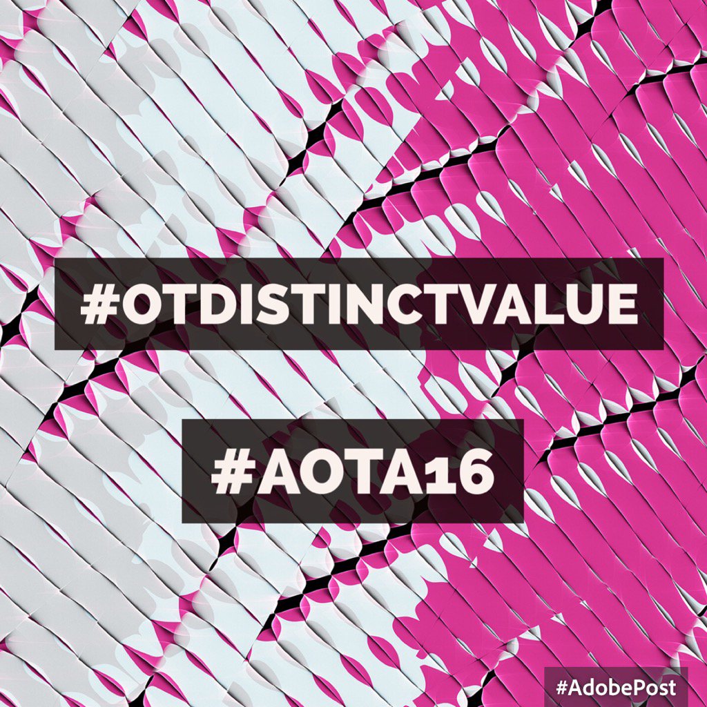 agocctherapist's tweet image. #adobepost #otdistinctvalue #AOTA16