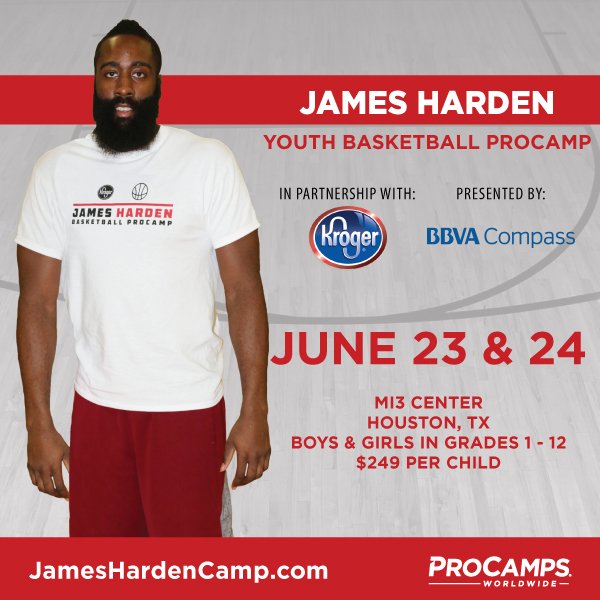 JHarden13's tweet photo. My camp is earlier this year so don't miss out! See you there! https://t.co/SStlIvnGcH #Houston #BasketballCamp https://t.co/hb4USfNZSy