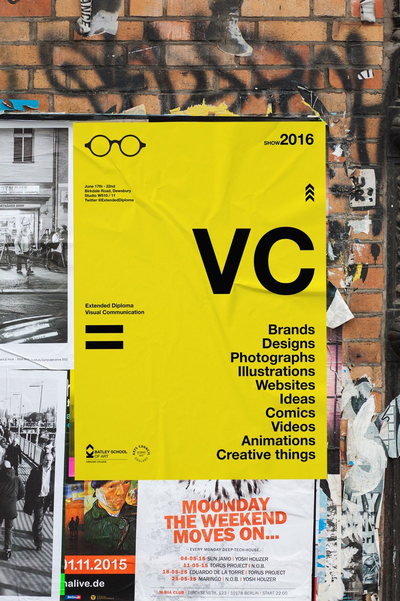 Dainite_Soul's tweet photo. The Visual Communication SHOW 2016 opens Friday 17th June #batleyschoolofart 6pm #branding #photography #comics ++++ https://t.co/nUFfKwaqb8