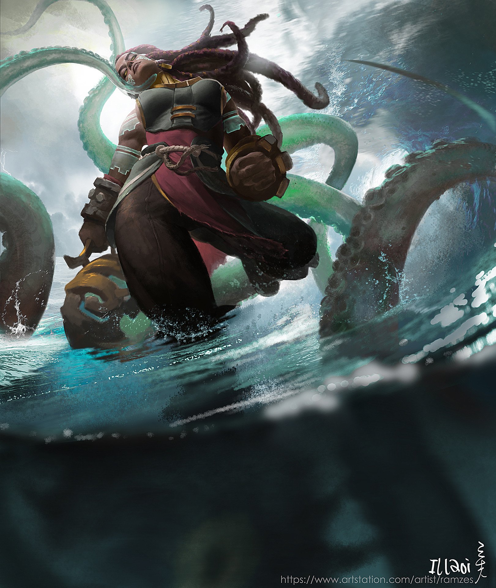 ArtStation - ILLAOI (THE KRAKEN PRIESTESS)