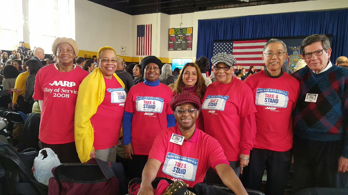 At Hillary Clinton rally in Brooklyn taking a stand for social security. <a href="/AARPNY/">aarpny</a> @AARPBlackCom #TakeAStand