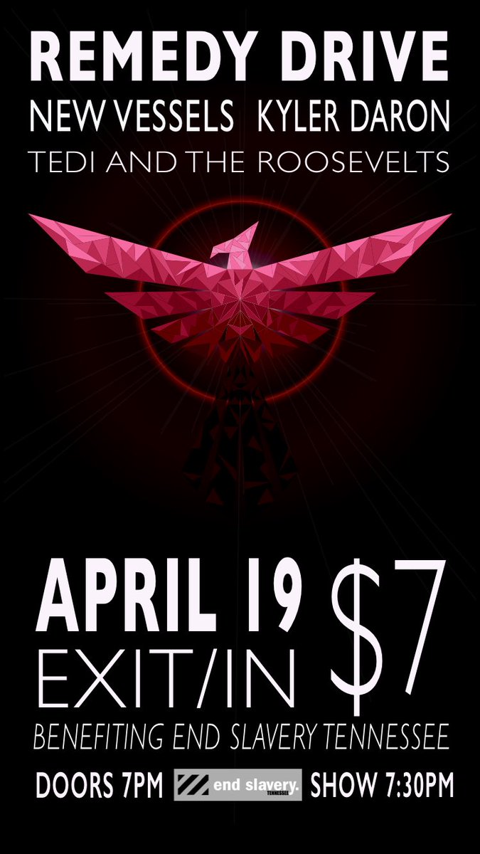 NewVessels's tweet photo. We're excited to be playing our first show @Exit_In with @RemedyDrive and more on April 19th, 2016!#bigthingspoppin' https://t.co/BoKtVItvxi