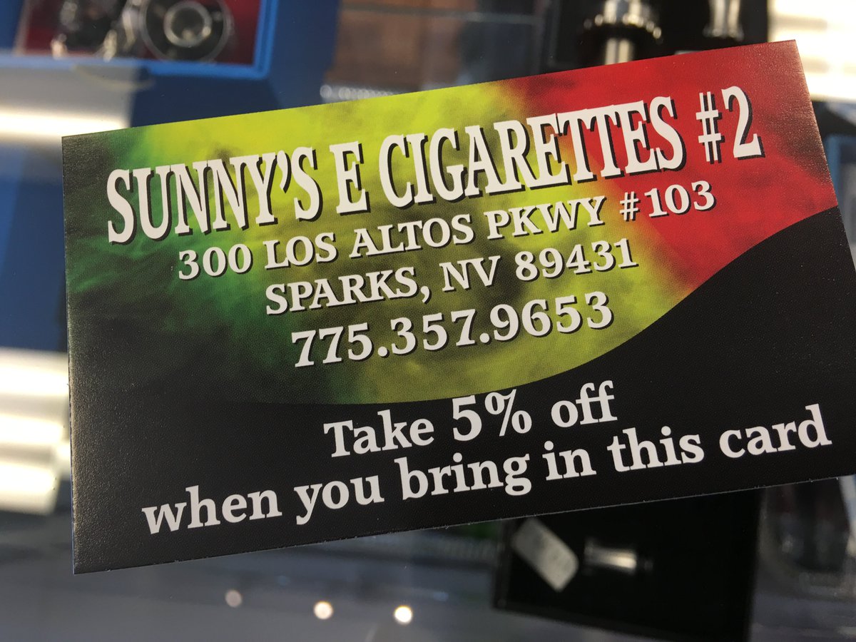 SunnysEcig's tweet photo. come check out our #vape store in Sparks #renovapeshop home of #nevadanectar #vapefluid #vapejuice #reno https://t.co/WzboDtPRvU