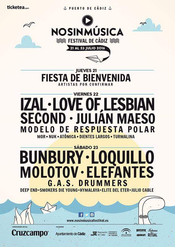 Ya tenemos el cartel por días del <a href="/nosinmusicafest/">No Sin Música</a>! <a href="/modelodrp/">Modelodrp</a> se unen a <a href="/IZALmusic/">IZAL</a>, <a href="/secondmusic/">Second</a> y <a href="/ElefantesMusic/">ElefantesOficial</a>
