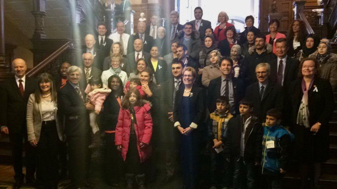 Honoured to meet refugees visiting Queens Park today. Proud to call you Canadians &amp; neighbours. Welcome home #onpoli