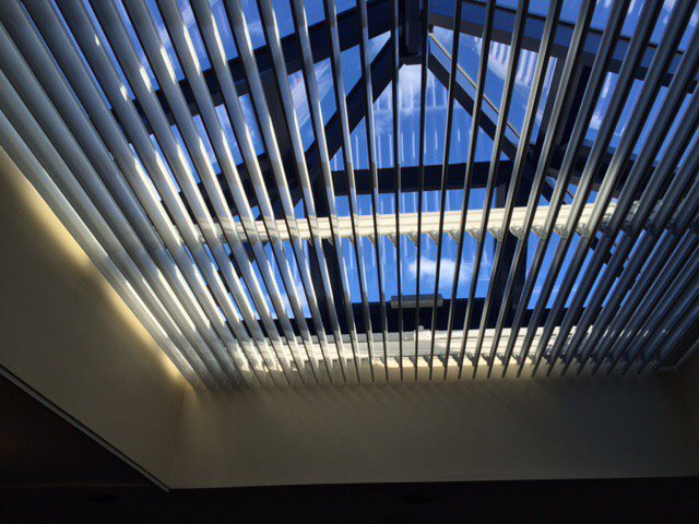 SaxonBlinds's tweet photo. Back here in #Buckinghamshire more #Sunsheild #motorised tiltingblinds for this #classroom #roofatrium https://t.co/NpO4TEaC1x