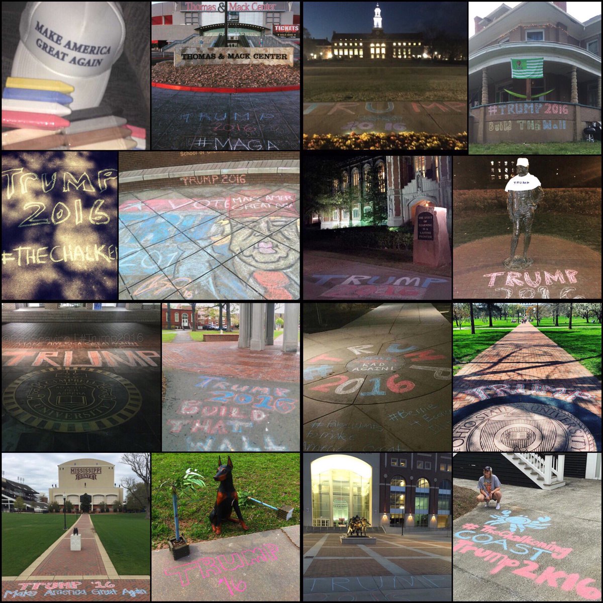 DanScavino's tweet photo. Amazing @realDonaldTrump support via #TheChalkening- across America!
#TrumpTrain #Trump2016 #MAGA #WIPrimary๐บ๐ธ https://t.co/cMFDESeJMz