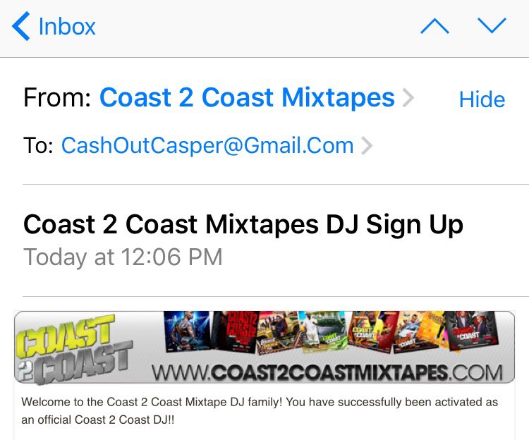 CashOutCasper's tweet photo. Big Ups 2 @coast2coastdjs 4 Welcoming Ya Boy To The #Family #RespectTheDJ #Coast2CoastDJs #CashOutCasper https://t.co/VeS96HGREl
