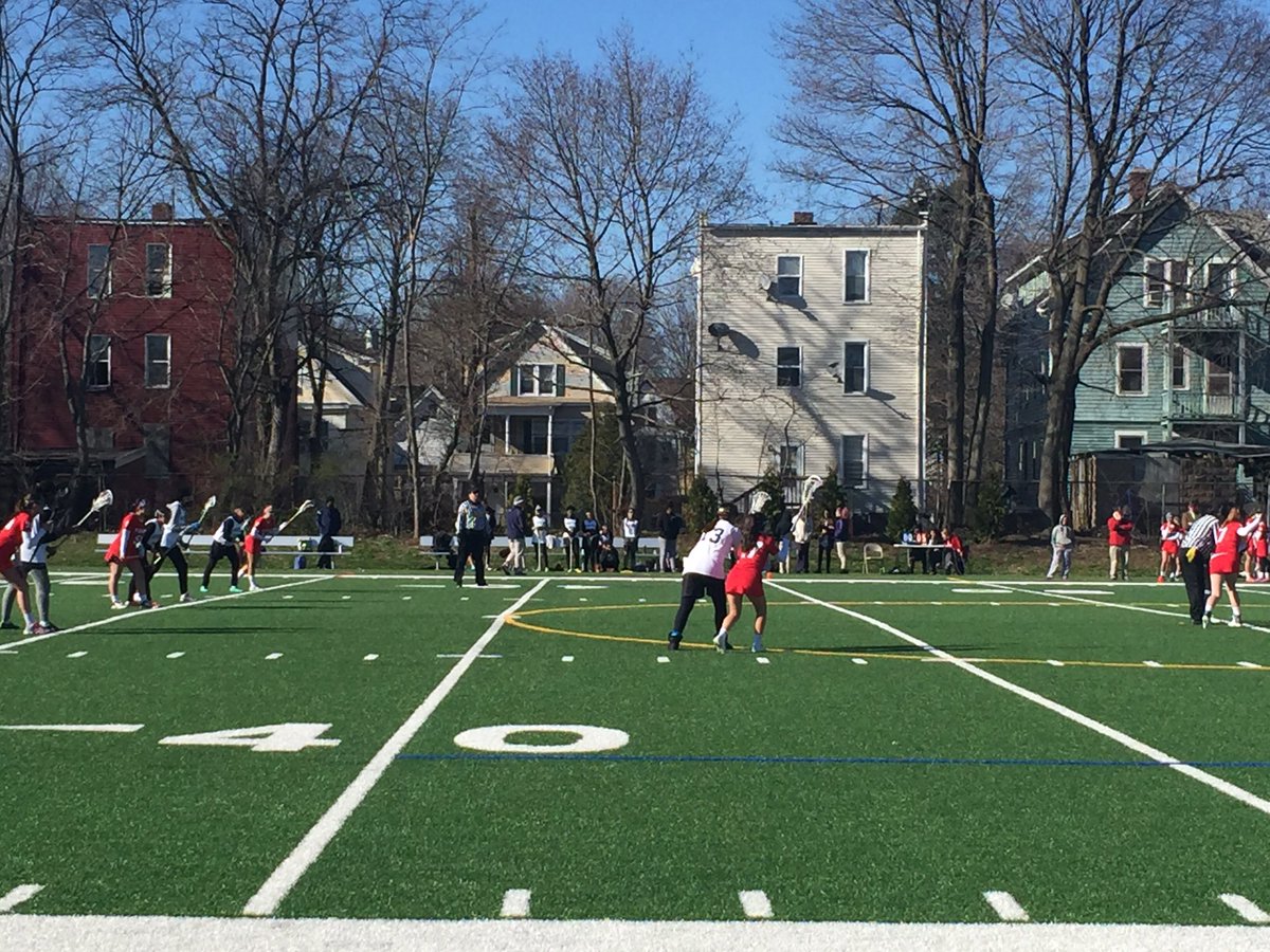 Girls' lax winning over Amistad HS currently 7-1