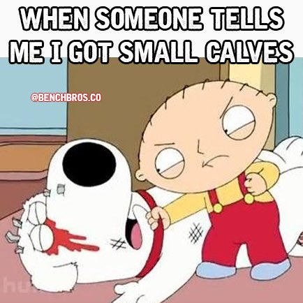 BenchBros_Co's tweet photo. Don't be telling me I got small #calves 😈😌 #legday #workout #FamilyGuy https://t.co/J2Hvspf8X9