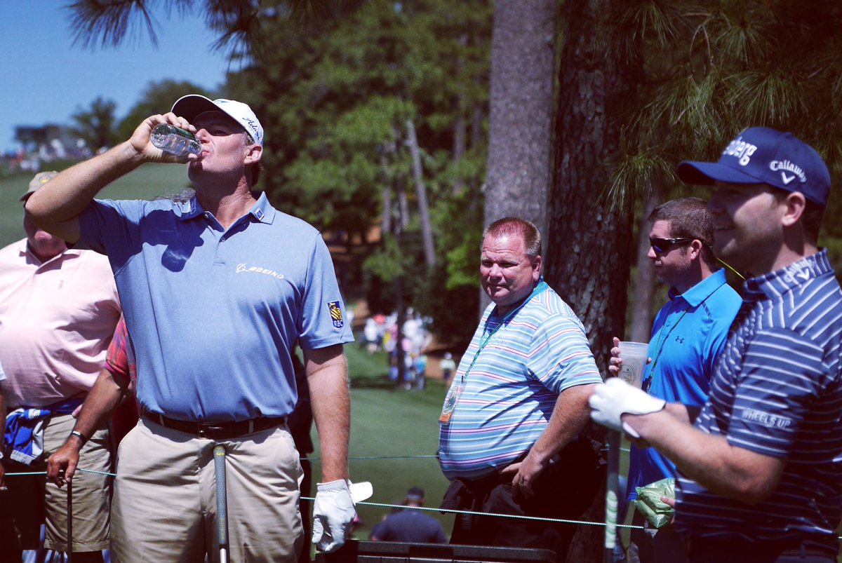 Thirsty work. <a href="/TheBig_Easy/">Ernie Els</a> and <a href="/BrandenGrace/">Branden Grace</a> played a practice round together today. <a href="/SuperSportTV/">SuperSport 🏆</a> <a href="/MercedesBenz_SA/">Mercedes-Benz South Africa</a>