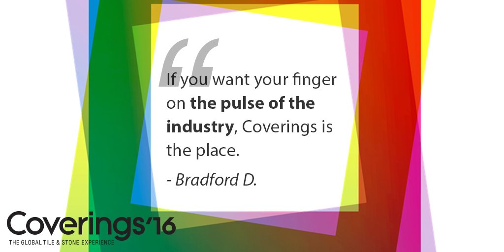 Coverings's tweet image. See new, innovative tile and stone products. Register for #Coverings2016 for free today: bit.ly/1RwuG45