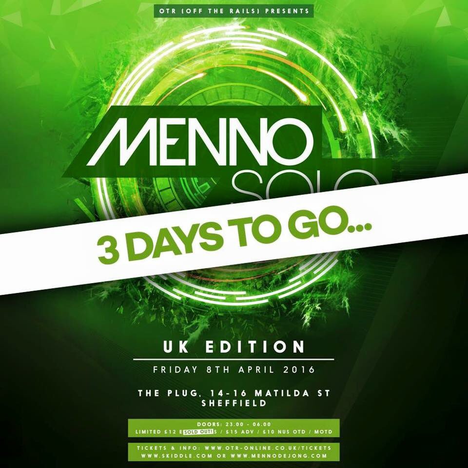 3 MORE SLEEPS... Excited? 
#MennoSoloUK #AllNightJong