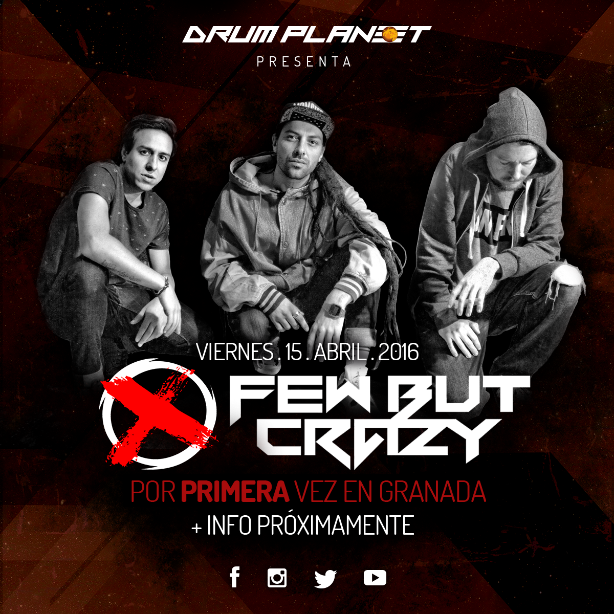 DrumPlanetGRX's tweet photo. @fewbutcrazy nos acompañarán en el cierre de temporada!! https://t.co/yX2Uy8DGj5