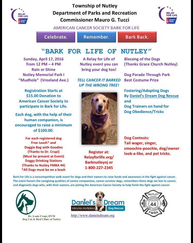 Upcoming #RelayForLife of #Nutley Fundraisers!

#NutleyRFL #TrulyBrave #NutleyRelay