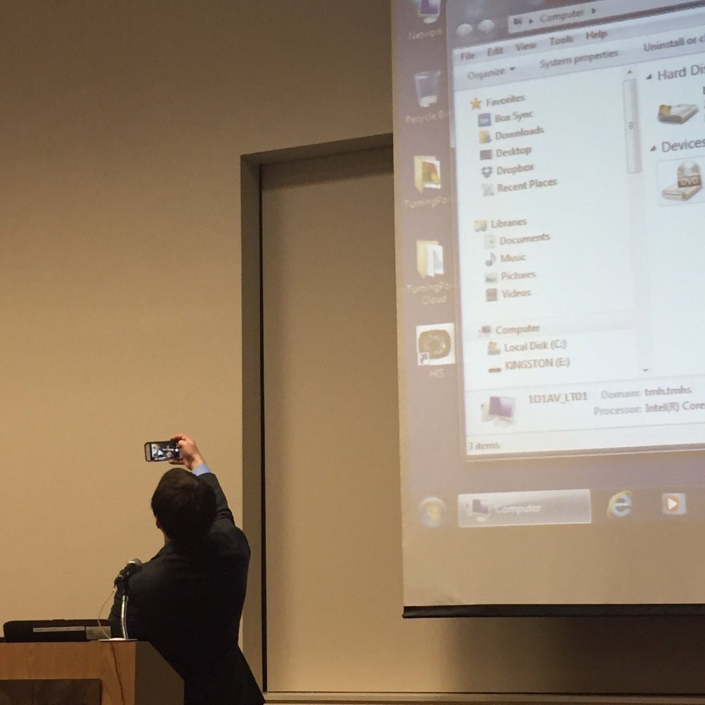 JMGardnerMD's tweet image. Selfie from podium at #GardnerRounds. 2 views: 1st by me, 2nd by @marenwhymd. #pathology #TweetCeption @Sara_Jiang