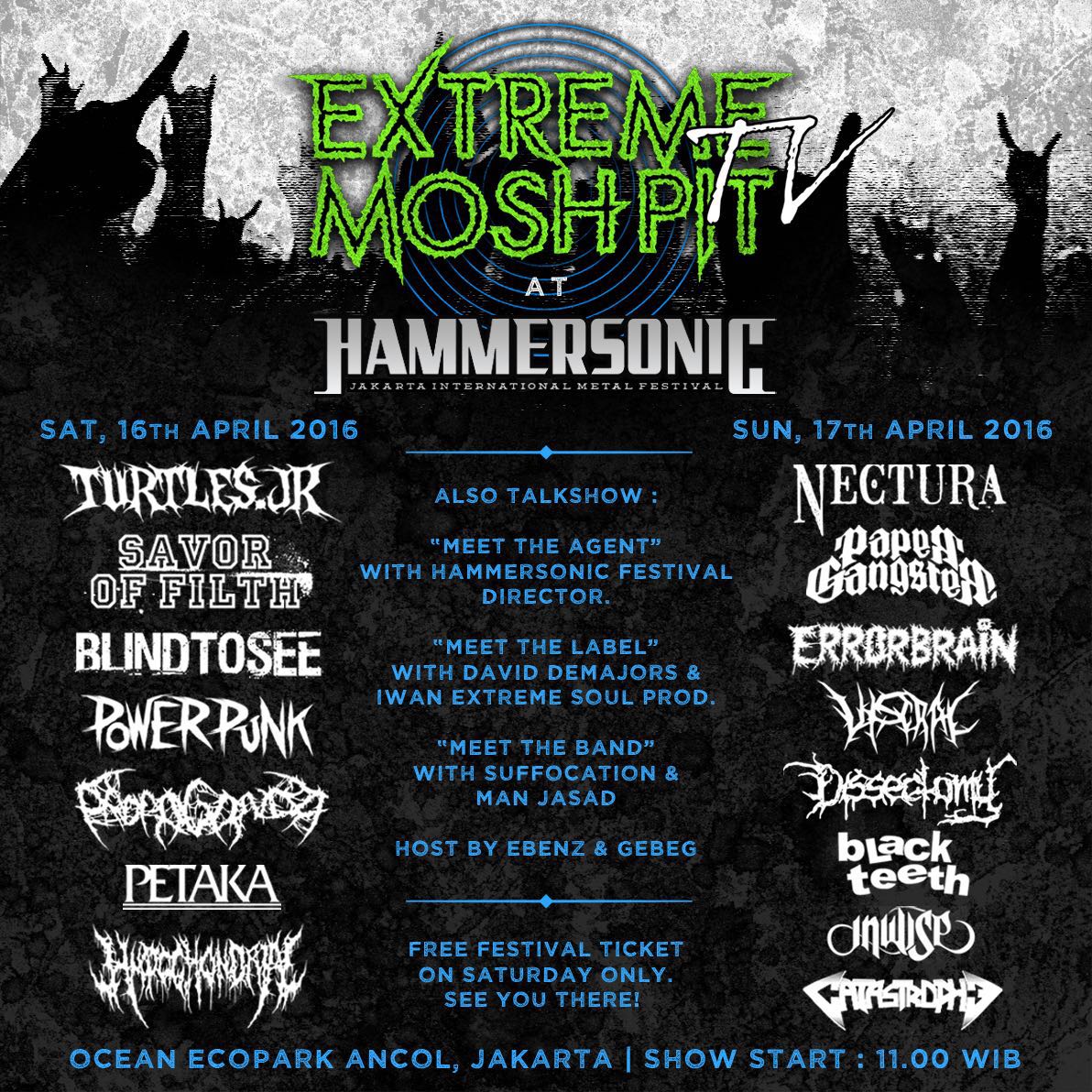 ExtremeMoshpit's tweet photo. #ExtremeMoshpitTV Stage at Hammersonic The Festival 17th April 2016
w/ NECTURA Paper Gangster ErrorBrain Viscral etc https://t.co/qC8kNxdpIL