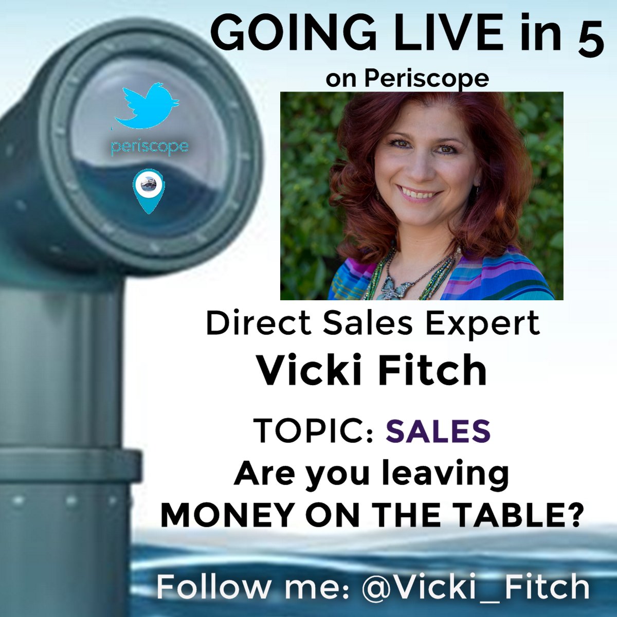 vicki_fitch's tweet photo. #Entrepreneur are you LEAVING MONEY ON THE TABLE? #salestips #DirectSalesExpert Live on #Periscope #RockThatDream https://t.co/rvicem0nf6