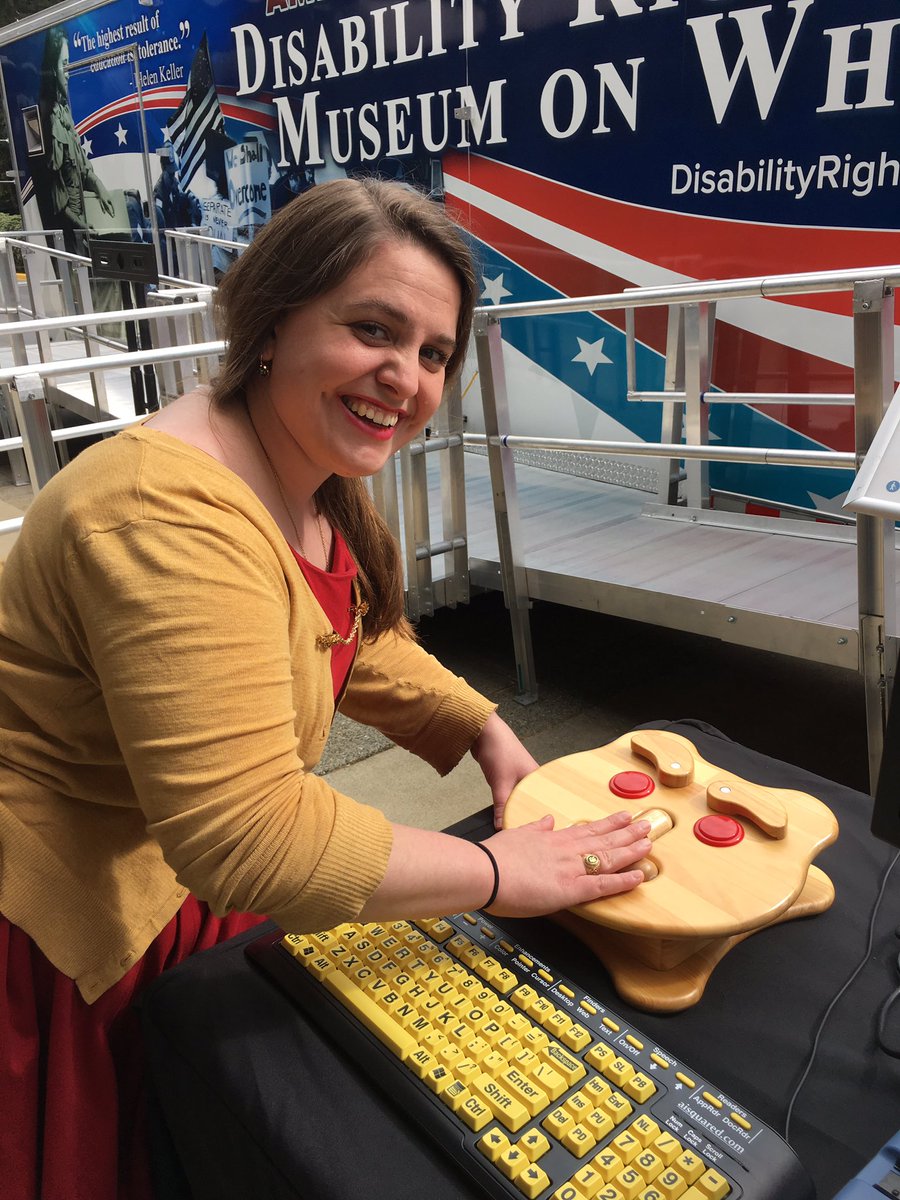 RightsOnWheels's tweet photo. Disability Rights Museum @Microsoft today &amp; tomorrow look who came to visit @maria_m_town #ability2016 https://t.co/EnPYNNTuU9