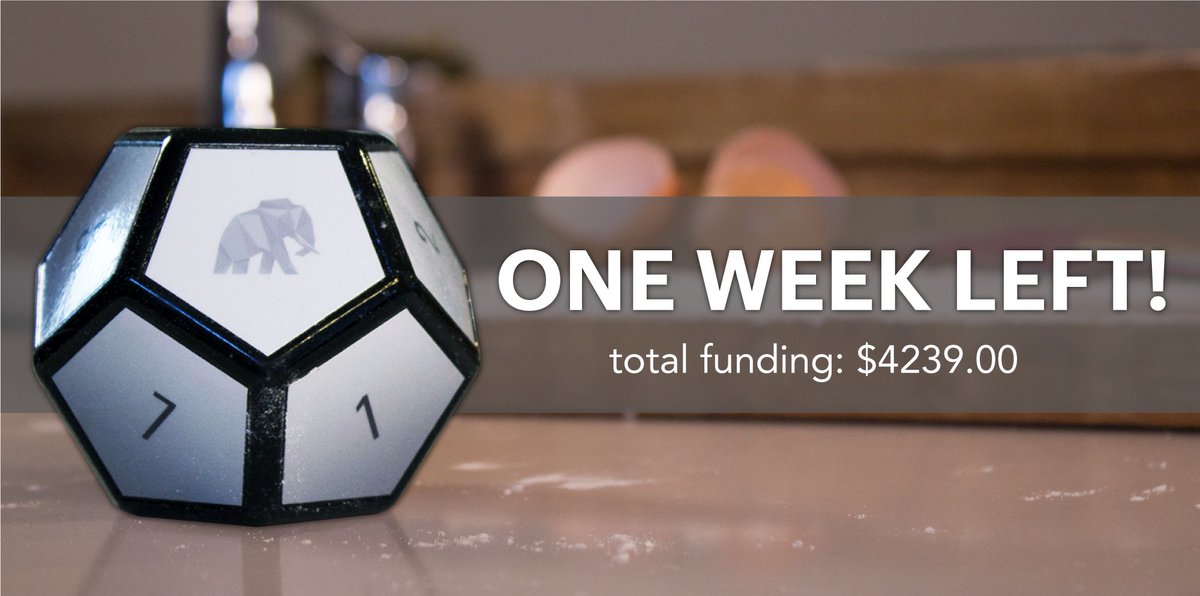 elephant_timer's tweet photo. Don't run out of time! Only one more week to support the elephant timer on #Kickstarter! https://t.co/O3xnInESvz https://t.co/MsiBPoiSQF