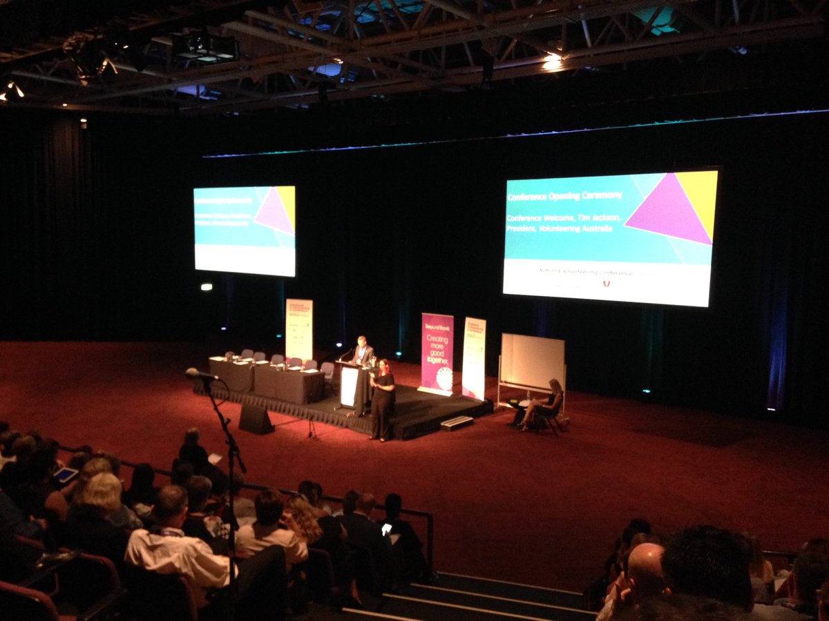 VolunteeringWA's tweet photo. Just under 700 attendees at #natconf2016 Excited for today's lineup. Which sessions are you attending? https://t.co/ItON6plXfs