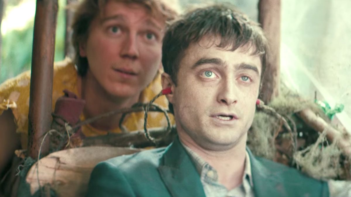 MTV's tweet photo. Daniel Radcliffe’s farting corpse stars in the craziest trailer you’re gonna see this year https://t.co/qLTxscvv80 https://t.co/C12AsKAuKJ