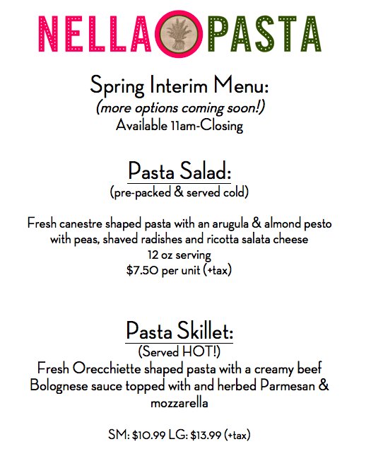 NellaPastaBPM's tweet photo. New Menu at the @BosPublicMarket! https://t.co/MWXlCcxthc