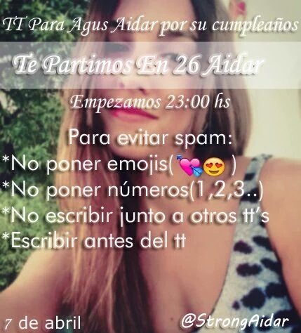 StrongAidar's tweet photo. ESTE JUEVES A LAS 23:00 
Este es el tt para Agus le queremos dar una hermosa sorpresa por su cumple !! https://t.co/5DcIqfmkuH