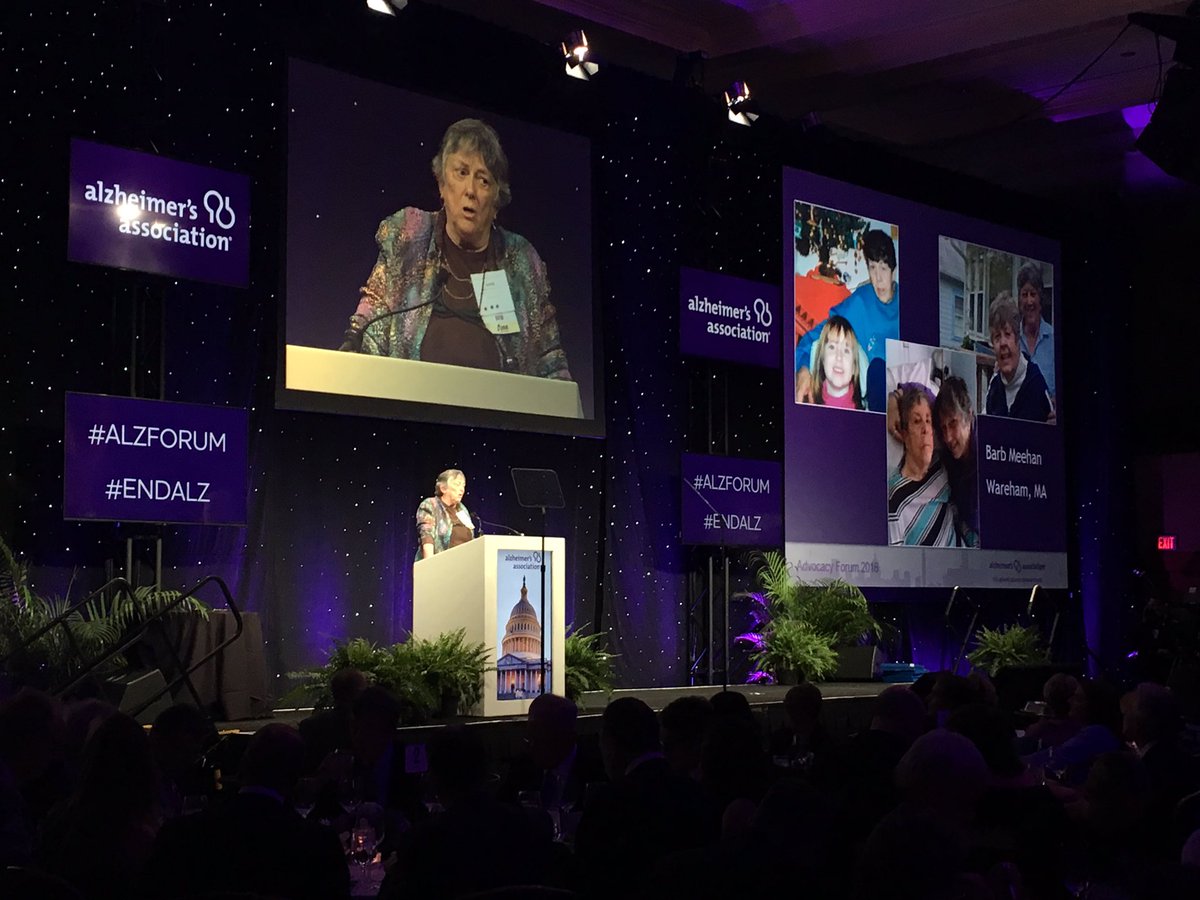 alzassociation's tweet photo. "Alzheimer's stole our life and our future together." -#ENDALZ advocate Barb Meehan #alzforum https://t.co/8gUQ3Mm01i