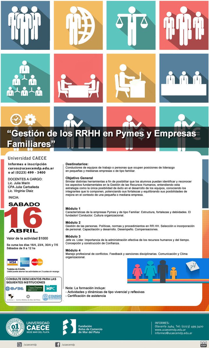 advancetw's tweet photo. #AdvanceRH | #Formaciones2016 | #RecursosHumanos en @Ucaecemdp.Consultas e inscripción: consultas@advancerh.com.ar https://t.co/3auOUJmXHC