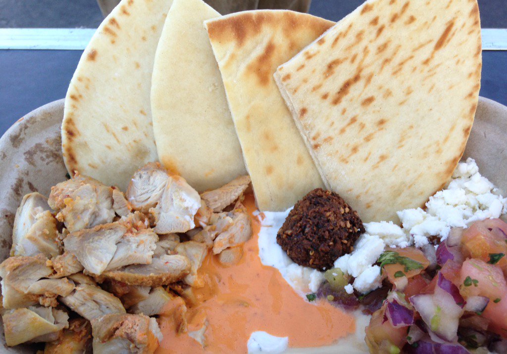 Happy Tuesday from OtG San Anselmo! Try the HPP w/ saffron chicken from <a href="/Kabobjob/">The Kabob Job Truck</a>  4 trucks C'mon down 5-9pm!