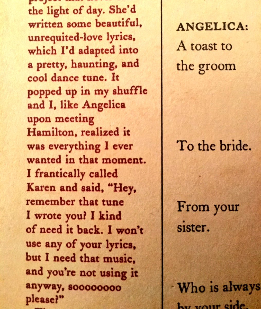 Lin_Manuel's tweet image. Here is your first Satisfied annotation from the #Hamiltome. Can't wait for you to read the whole thing.