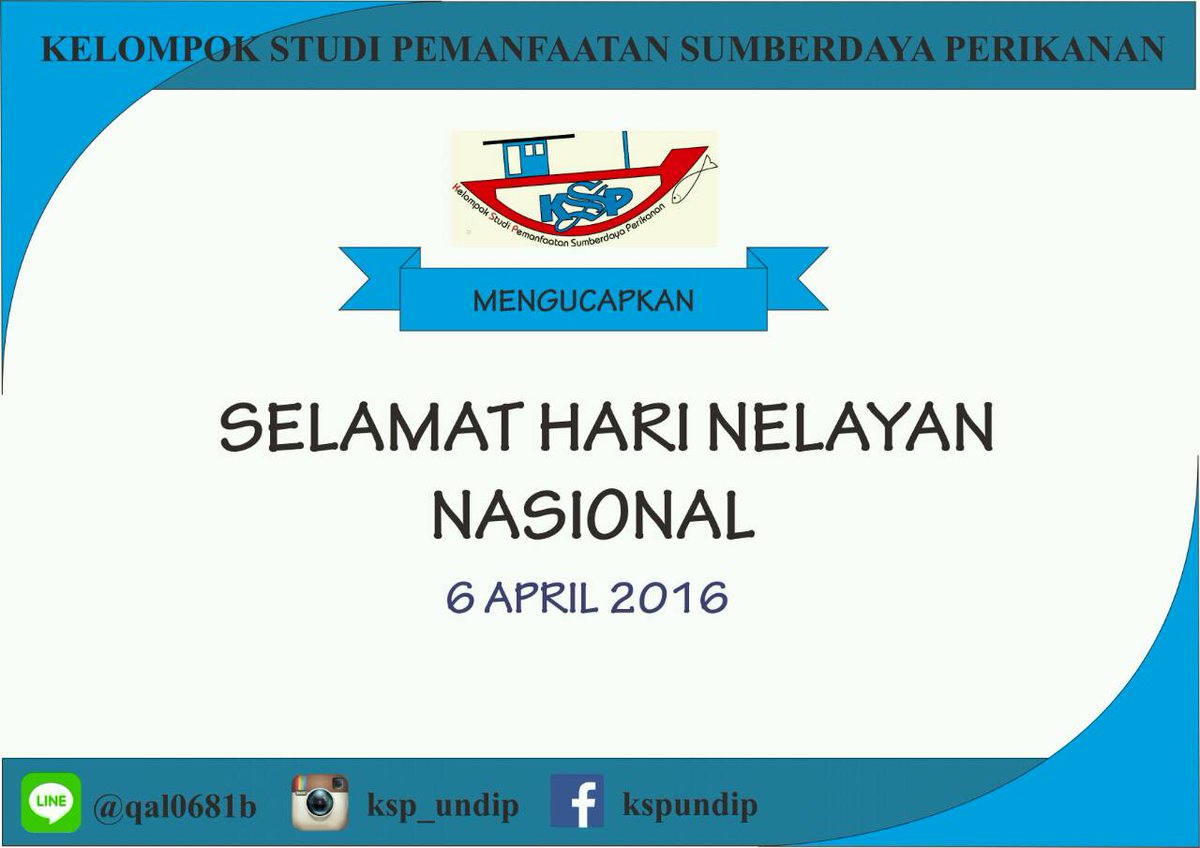 "Selamat Hari Nelayan Nasional" 
Semoga para nelayan kita tidak lelah untuk mencari ikan untuk warga indonesia..