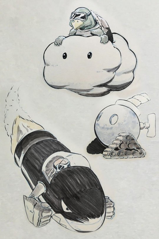 DanielHookerArt's tweet image. The Lizard King's army. #bulletbill #lakitu #bombomb