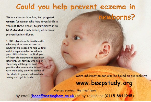 Pregnant? Eczema prevention research beepstudy.org pic.x.com/e3CuSCrSBA
