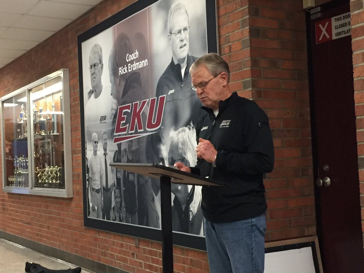 michaeltbenson's tweet image. A well-deserved honor for a remarkable coach. Thx for all your years of service Coach Erdmann! @EKUSports @EKU_XCTF