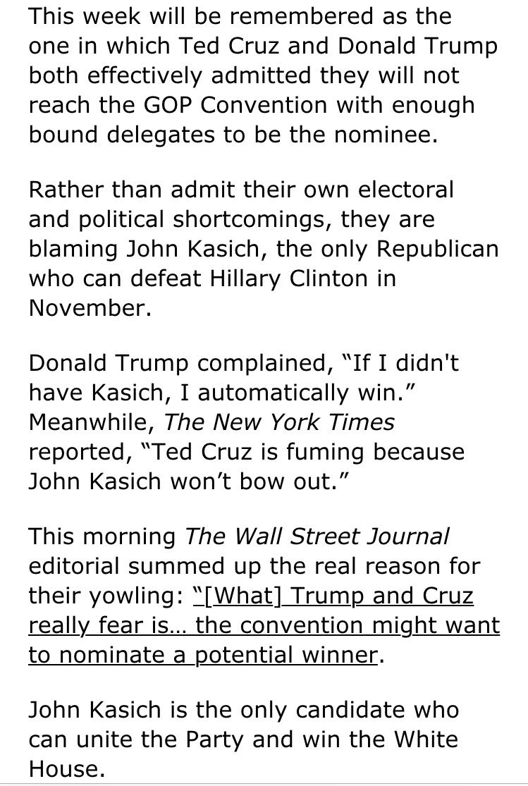CThompTweets's tweet photo. .@JWGOP's #WIPrimary memo for @JohnKasich: "The nomination contest is now wide open." https://t.co/rAgQHAIeYE