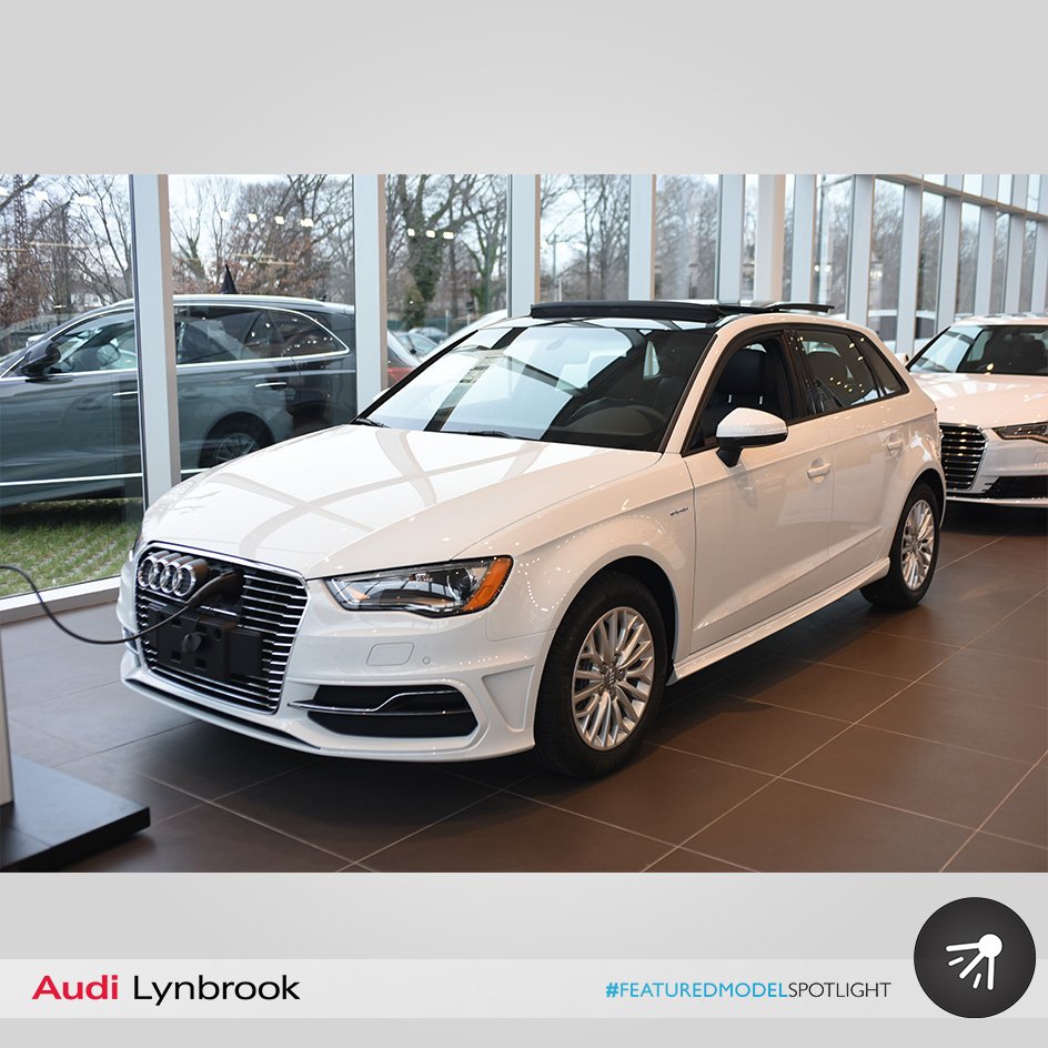 AudiLynbrook's tweet photo. #FeaturedModelSpotlight The #Audi #A3 #Sportback #etron takes hybrid to a new level!Fuel efficient & beautiful too! https://t.co/m9N8j5Uazx
