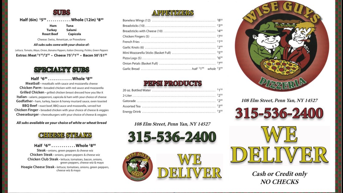 Wise Guys Pizzeria (WiseGuysPizzaPY) Twitter
