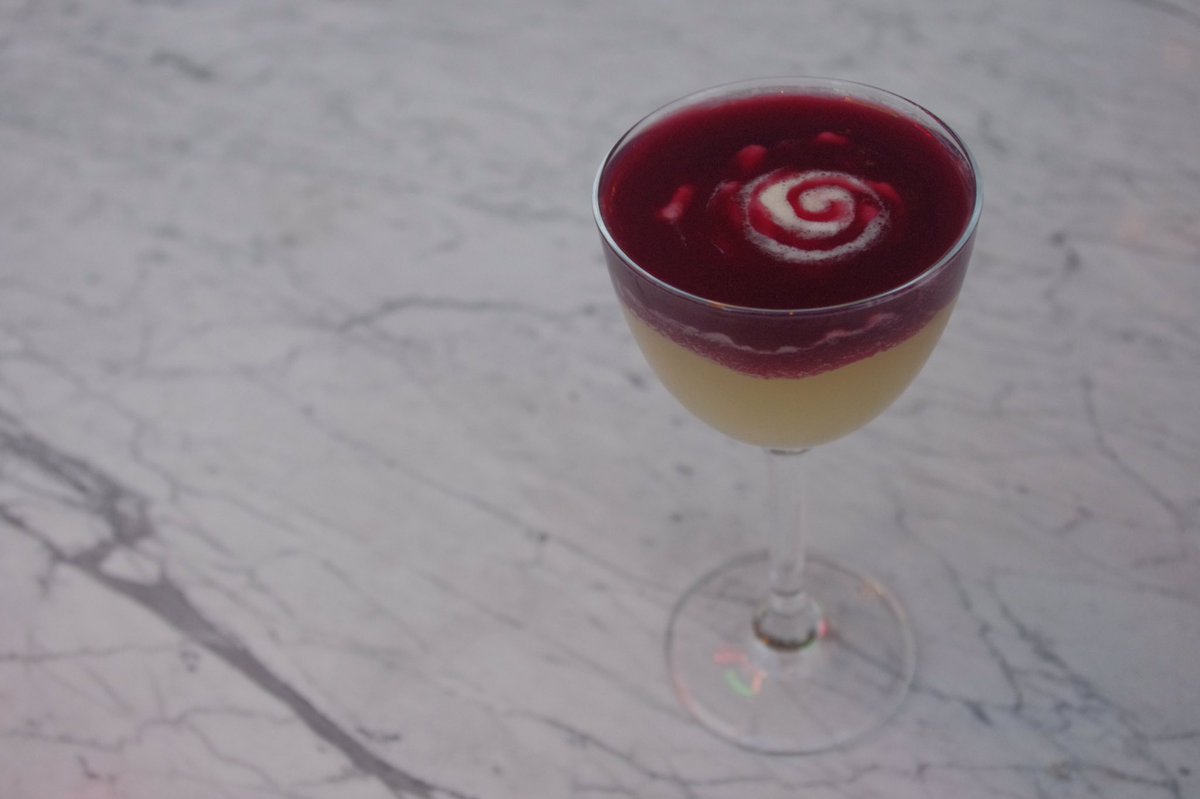 Guys, guys, guys, guys... this whiskey cocktail from <a href="/RemedyDallasTX/">Remedy</a> has Cabernet Jelly floating on it. For serious.