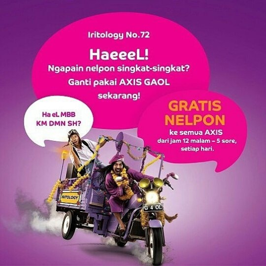 Ooii, Axisers berkat pake AXIS GaOL, Ojan &amp; Mbeb dh ga ngomong dsingkat2 lg dh. Ganti pk AXIS GaOL sekarang!!!