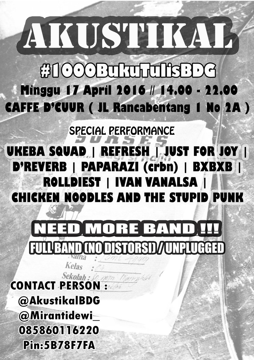 RALAT! #1000BukuTulisBdg <a href="/ibelzsancez/">IBELZ SANCEZ</a> <a href="/NeedmoreBand/">#needmoreband</a> <a href="/MEDIABISING/">MEDIA BISING</a> <a href="/shidockkk/">Muhamad Sidhik T</a> <a href="/SOUTHBDG_mngmnt/">SOUTH BDG MANAGEMENT</a>
