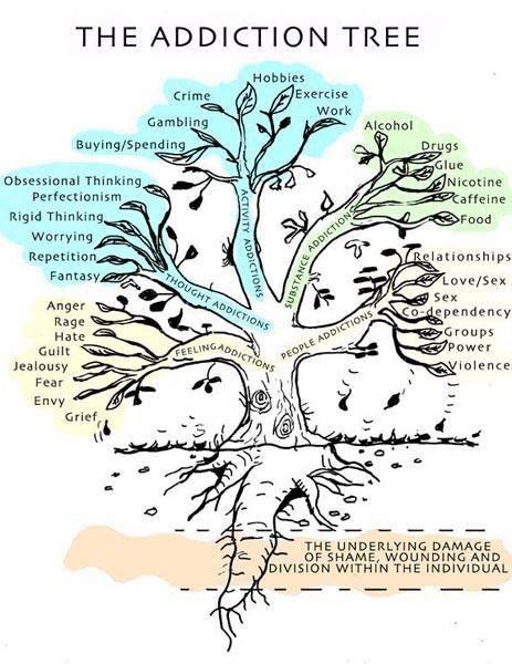 AmandaJMThomas's tweet image. The #addiction tree, a powerful infographic for clients and their families #addictionrecovery #residentialrehab